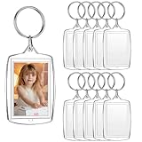 Thoquene 10 Stück Foto Schlüsselanhänger Beidseitig, Acryl Fotoanhänger mit Bild