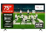 TCL 75 Zoll 75Q6C QLED Mini LED Fernseher, 4K HDR Premium, Dolby Vision IQ & Atmos, Onkyo 2.1, Smart Google TV, Game Master, 144Hz Motion Clarity Pro, AMD FreeSync Premium Pro, HDMI 2.1, AirPlay 2