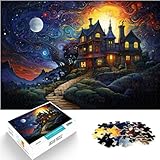 Puzzle-Geschenk, buntes Graffiti-Haus, 1000-teiliges Puzzle, Holzpuzzle, Spielzeug, Puzzle, Lernspiele, Stressabbau-Puzzle (50 x 75 cm)