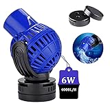 EXLECO Aquarium Strömungspumpe Wavemaker 4000L/H 6W Umwälzpumpe Wellenpumpe JVP-130 WAVE MAKER 360 ° schwenkbar für 60~80cm Süß- und Salzwasseraquarien