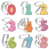 9-teiliges Zahlen-Ausstechform Set (0-9) aus Edelstahl –ca 5 cm Backformen für Kekse, Plätzchen & Fondant | Inkl. 6/9 Umkehrfunktion | Ideal für Kindergeburtstage, Backprojekte & Lernspiele