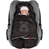 BYBOOM Baby Einschlagdecke für Babyschale, Universal Winter Decke/Kuscheldecke/Fußsack für Kindersitz, Kinderwagen oder Buggy, flauschig, kuschelig-warm, gemütlich und sehr weich