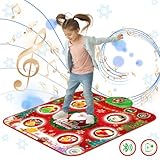 Tanzmatte Kinder Spielzeug, Musikmatte mit 6 Led-Leuchten, 6 Spielmodi, Wiederaufladbare Batterie, Weihnachten Geburtstag Geschenke ab 4 5 6 7 8 9 10 11 12