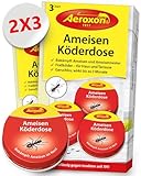 Aeroxon – Ameisenköderdose für Innen (6 Dosen)– Ameisenfalle, Ameisen Köderdose Draußen und Innen, Ameisenfallen für Innen, einfache Anwendung