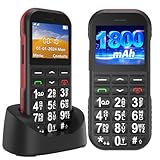 Seniorenhandy Ohne Vertrag, GSM Dual SIM Tastenhandy Seniorentelefon mit Großen Tasten, 1800 mAh Akku Lange Standby-Zeit, USB-C, Ladestation, Rentner Senioren Handy Einfach mit SOS-Taste, Kurzwahl