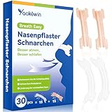 30 Stück Nasenpflaster Schnarchen,Nasenstrips Schnarchstopper,Snoring Nose Strips, Anti Schnarch Nasenpflaster für Sport und Schlaf, Besser Atmen Besser schlafen