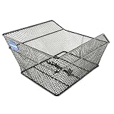Fischer Gepäckträgerkorb, Fahrradkorb, engmaschig, für E-Bikes geeignet, Tragkraft 25 kg, schwarz