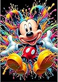CLYCTIP Diamond Painting Kits for Adults, Cartoon Mouse Diamond Art Kits for Adults 5D Anime Colorful Diamond Art Painting 30 * 40cm