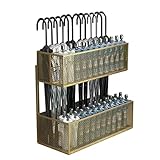 HPTHLY Schirmständer, Kommerzieller Schirmhalter Aus Metall - 30-50 Schirme, Schirm-Organizer Mit Großer Kapazität Für Den Flureingang, Für Hotelcafés 4S Shop,Gold-65x28x60cm