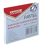 OFFICE PRODUCTS 14047611-01 Haftnotiz 76 x 76 mm, 1 X 100 Blatt, Pastellfarbe/blau