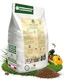 Gartenkorn Bio Bodenaktivator & Rasendünger [17 kg/130-170 m²]– Bodenaktivator für Pflanzen & Gemüse, Bodenverbesserer Garten, Organischer Rasendünger Herbst, Verdrängt Moos, Streuwagen geeignet