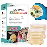 Schimmeltest Kit für ZuHause - Schimmelpilz Test für 10 Räume - Schimmelpilz Schnelltest Raumluft Kit für die Luftqualität in Innenräumen - Inklusive Identifikationsleitfaden & Anleitung