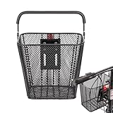 Scooter Korb,Lenkerhalterung Metall Wetterbeständig - Metall Aufbewahrungskorb Fahrradzubehör | Für Mountain Elektro Scooter Radfahren Stadt Pendeln Outdoor Fracht Lebensmittel Kinder Erwachsene