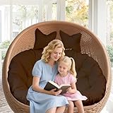 Doppel-Eierstuhl-Kissen, für den Außenbereich, 2-Sitzer, Hollywoodschaukel, Matratze mit Kissen, Ersatzkissen für Terrasse, Weide, Zweisitzer, ideal für Garten und Balkon