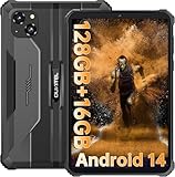 OUKITEL RT3 Pro Outdoor Tablet 8 Zoll - Android 14 Robustes IP68/IP69K, 5150mAh 16GB+128GB Wasserdicht Dual SIM 4G, 16MP+8MP Kamera Mini Tab, Face ID, NFC, Schwarz
