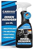 Carbigo® Premium Auto Innenraum Reiniger 500ml – Made in Germany – pH neutraler Innenraumreiniger Auto – Strahlendes Ergebnis für Polster, Leder, Kunststoff – Cockpit Reiniger mit hoher Tiefenwirkung