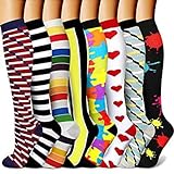 Tyuffghet Flauschige Warme Süße Haussocken Leggings Lange Laufkompressionssocken Outdoor-Sportsocken (Red, L)