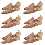 Sneakerprofi Schuhspanner aus Zedernholz Echtholz für Damen und Herren mit Doppelfeder Optimale Passform und Ventilation 6 Paar, Schuhspanner:40/41