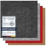 andiamo Teppichfliesen selbstklebend - Bodenbelag aus Nadelfilz, zuschneidbare Filzfliesen für Wohnräume, Teppich Bodenbelag, Standard 4 m² - 25 Stück, Anthrazit