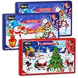 3 er Set Adventskalender mit je 200g Schokolade Schoko Kalender Milchschokolade Weihnachtskalender 3 x 200 g zum Schäppchenpreis!!!!!