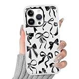 Phoona Handyhülle für iPhone 8/SE 2022/7/SE 2020 Hülle 4.7',Aesthetic Muster Design Weiche TPU Ultra Transparent Schwarz Silikon Schutzhülle Kratzfeste Stoßfest Bumper Case Mädchen,Schwarzer Bogen