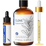 HIQILI Nelkenöl 100ml, 100% Reines Naturreines, Ätherisches Aromatherapie Öl, Duftöle für Aromatherapie,Diffusor, Luftbefeuchter,Hautpflege, Entspannen,Home,DIY