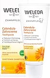 WELEDA Bio Calendula Zahnpasta - fluoridfreie Naturkosmetik Zahncreme zur natürlichen Zahnpflege. Sanfte Zahnreinigung kräftigt das Zahnfleisch, beugt Karies vor & entfernt Zahnbelag (vegan / 75ml)