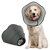 BONTHEE Halskrause Hund,Atmungsaktive Haustier Elisabethanischer,Weich Schutzkragen Hund Nach Op,Adjustable Elizabethan Collar for Large Dogs to Stop Licking Wound,Lightweight