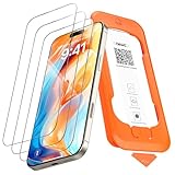 NEW'C 3 Stück Full Screen für iPhone 16 Pro Max für Panzerglas (6,9 Zoll), Schutzglas [Auto-Installation], Frei von Kratzern, 9H Härte, Displayschutzfolie, Ultrabeständig folie