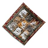 Générique Decke, Bettdecke, Sofadecke, dekorativ, niedliches Katzenmotiv, Flanell, Klimaanlage, weich, für Sofa, Küche, Schlafzimmer