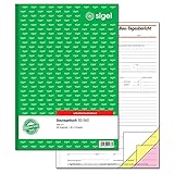 SIGEL SD063 Bautagebuch A4, 3x40 Blatt, selbstdurchschreibend, mikroperforiert, mit Abheftlochung, aus nachhaltigem Papier