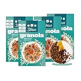 3Bears Granola – Hafer Crunch | Knuspriges & veganes Granola mit Kokosflocken und Zimt, 4x325g | Ohne Industriezucker | In Kooperation mit Sarah Harrison