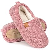 EverFoams Damen Warme Lammfell Memory Foam Voll Hausschuhe, rose, 40/41 EU