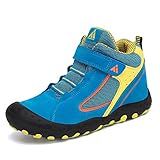 Mishansha Wanderschuhe Jungen Leicht Trekkingschuhe Mädchen rutschfeste Wanderhalbschuhe Atmungsaktive Outdoorschuhe Blau Gr.32