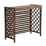 Abdeckung für Klimaanlagen für den Außenbereich aus Massivholz und Raumteiler, Blumenständer, Schutzgitter für Wechselstrom- und Wärmepumpen, 8 Größen