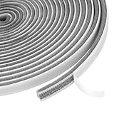 Flintronic Bürstendichtung Selbstklebend, 6m(L) x 9mm(B) x 5mm(D) Bürstenleiste, Dichtungsband Türdichtung Hochdichter Filz, Anti-Kollision Zugluftstopper für Fenster, Schiebetüren, Garderobe -Grau