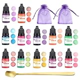 Hyleara Seifenfarbe Set 12 x 5ml, Flüssig Seifenfarben Färbende für die DIY Seifenherstellung, Badebomben, Kerzen, Raumdüfte, Seifen Farbe