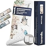 homerella® Kinder Badewannenmatte rutschfest 100x40cm, INKL. Haken, rutschfeste Badematte BPA frei, Duschmatte rutschfest, Antirutschmatte Badewanne Baby, Rutschmatte Badewanne, schimmelresistent