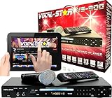Vocal-Star VS-800 Bluetooth Karaoke-Maschine CDG Disc Player System Aufzeichnungen Gesang/Scores Gesang/Echo Control/DVD/CDG/CD (VS-800 2 Kabelgebundene Mikrofone)