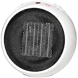 HOMCOM Heizlüfter Elektroheizer1500W Heizgerät Heizer Heizung Wärme Kunststoff 22 x 18,5 x 21 cm Weiß+Schwarz