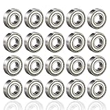 20 Pack 608 ZZ Kugellager, 608zz Metall Double Shielded Miniatur Rillenkugellager (8mm x 22mm x 7mm) (20 Pack 608 ZZ)