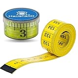 2 in 1 - Maßband 150 cm - Präzises Messen - Schneidermaßband cm + INCH Massband - Aufbwahrungsbox