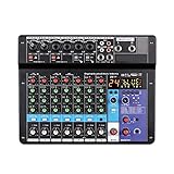 Audiomixer, professioneller tragbarer 6-Kanal-Mixer, Tonmischpult, Computereingang, 48 V, Stromnummer, Live-Übertragung, A6, Audioqualität