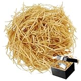 XIAQICA Ostergras Braun 300g Ostergras Natur FüLlmaterial Geschenk, Geschreddertes Papier für Geschenkverpackung Osternester, Vatertag, Valentinstag und Geburtstagsgeschenk