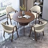 ZDFTGKM Tisch- und Stuhlset für den Empfangsraum im Büro, Tisch- und Stuhlset für Verhandlungen, platzsparende Möbel, Balkon für das Schlafzimmer zu Hause, Bibliothek, Lounge, Café (Khaki)