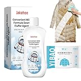 Daunenwaschmittel für Daunenjacken, mit Reinigungstücher für Daunen, Daunen Wäsche, Daunenwäsche für Textilien, für die Schonende Reinigung von Daunen-Jacken, Federkissen, Federbetten