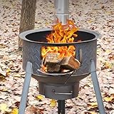 Holzofen Wohnzimmer Kamin, Holzofen Zum Kochen, Holzofen Camping Outdoor-Campingkocher Campinggrill für Jede Wohnung & Zuhause 7 Größen(43 * 60cm)