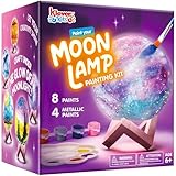 Klever Kits Basteln MondLampe Malset,DIY Mond Lampe Malset Kreativ Set für Kinder,Bastelset Kinder ab 6 7 8 9 10 11 12 Jahre, Geschenke für Mädchen 6-12Jahre,3D Lackierung Nachtlicht