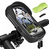 Handyhalterung Fahrrad Wasserdicht Handyhalter Motorrad 360°Drehbarem Fahrradhalterung Lenkertasche für 4.7-7 Zoll Smartphone mit Regenhaube Fahrradtasche Fahrradlenker Halter Tasche