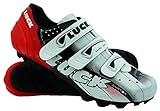 LUCK Extreme 3.0 MTB Radschuhe mit Carbonsohle und dreifacher Klettband zur Befestigung, Rot 43 EU